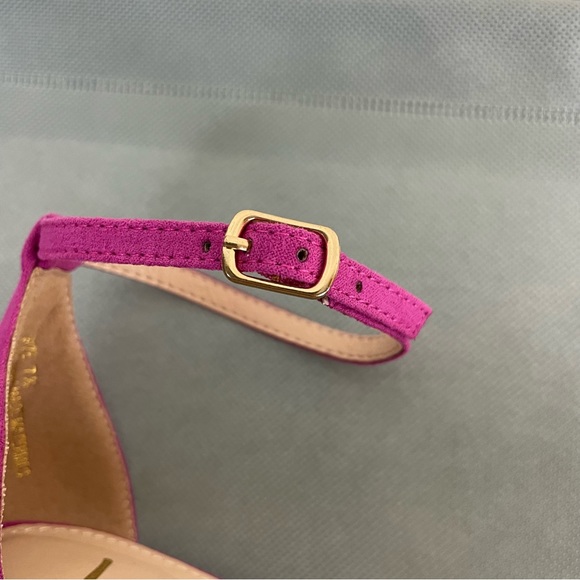 ⭐️2/$20 Lulus Magenta Suede Ankle Strap Chunky Heels - Picture 9 of 14
